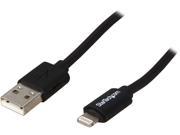 StarTech USBCLT30CMB Black Coiled Black Apple 8 pin Lightning Connector to USB Cable for iPhone iPod iPad