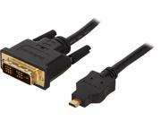 StarTech HDDDVIMM2M Black 6 Feet Micro HDMI 19 pin Male to DVI D 19 pin M M Cable