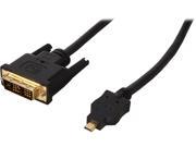 StarTech HDDDVIMM3M Black 10 ft. Micro HDMI 19 pin Male to DVI D 19 pin M M Cable