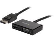 StarTech DP2HDVGA Travel A V adapter 2 in 1 DisplayPort to HDMI or VGA