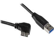 StarTech.com 1m 3 ft Slim Micro USB 3.0 Cable M M USB 3.0 A to Right Angle Micro USB USB 3.1 Gen 1 5 Gbps