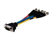 Comprehensive VGA15PLP 5BJ 1HR HR Pro Series low profile VGA HD 15 plug to 5 BNC jacks cable