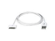 QVS AC 1M White USB Sync Charger Cable for iPod iPhone iPad 2 3