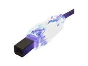 QVS CC2209C 06PRL 6 Feet Translucent Purple USB Cable with LEDs