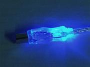 QVS CC2209C 03BLL 3 Feet Translucent Blue USB 2.0 Cable with LEDs