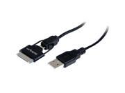StarTech USB2UBADC1M 2.1 ft. Apple Dock Connector or Micro USB to USB Combo Cable
