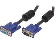 VCOM VC VGA6F 6 ft. VGA HD15 Male to Female Black Cable with Blue Connector