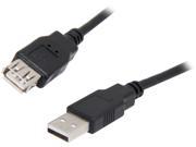 VCOM VC USB AF3 3 ft. USB 2.0 Type A Male to Female Extension Black Cable
