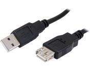 VCOM VC SB AF15 15 ft. USB 2.0 Type A Male to Female Extension Black Cable