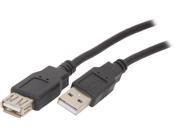 VCOM VC SB AF10 10 ft. USB 2.0 Type A Male to Female Extension Black Cable