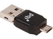PQI RF01 0016R014J Connect 203 OTG USB Drive Micro SD Card Reader Black