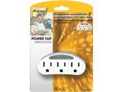 Prime PBADL101 Outlet Power Tap With Photocell Nightlight White