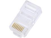 C2G RJ45 Cat5 8 x 8 Modular Plug for Round Stranded Cable 50pk