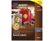 Round Labels 2 dia Gold Foil 96 Pack