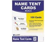 C line 87587 Tent Card For Inkjet Laser Print Letter 8.50 x 11 50 Box White