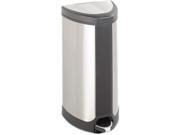 Safco 9687SS Stainless Steel Step-On 10 Gallon Stainless Receptacle