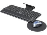 Adjustable Keyboard Platform With Swivel Mouse Tray 18 1 2w X 9 1 2d Black