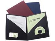 Impact Designer Two Pocket Folder 11 X 8 1 2 Black 5 Pack