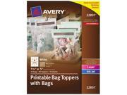Printable Bag Toppers With Bags 1 3 4 X 5 White 40 Pack