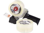 Carton Sealing Tape W Pistol Grip Dispenser 2 X 60Yds 3 Core Clea