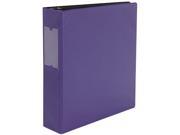Suede Finish Vinyl Round Ring Binder With Label Holder 2 Capacity R