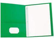 Two Pocket Portfolios W Tang Fasteners 11 X 8 1 2 Green 25 Box