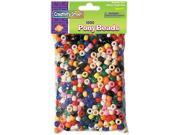 Pony Beads Plastic 6Mm X 9Mm Assorted Colors 1000 Pack