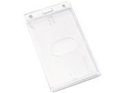 Frosted Rigid Badge Holder 3 3 8 X 2 1 8 Clear Vertical 25 Bx