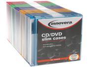 Cd Dvd Polystyrene Thin Line Storage Case Assorted Colors 50 Pack