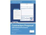 Contractor Proposal Form 3 Part Carbonless 8 1 2 X 11 50 Forms