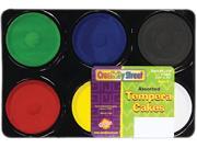 Tempera Cakes 6 Assorted Colors 6 Pack