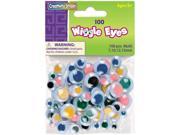Wiggle Eyes Assortment Assorted Sizes Assorted Colors 100 Pack