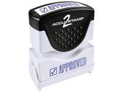 Accustamp2 Shutter Stamp With Microban Blue Approved 1 5 8 X 1 2