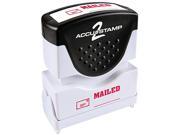 Accustamp2 Shutter Stamp With Microban Red Mailed 1 5 8 X 1 2