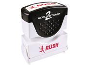 Accustamp2 Shutter Stamp with Microban Red RUSH 1 5 8 x 1 2