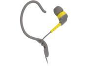 Scosche thudBUD Noise Isolating Sport Earbuds with Earhooks for iPhone iPad iPod Samsung Galaxy S Tablet Netbook Yellow and Gray