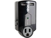 Tripp Lite SK120USB Protect It! 3 Outlet Surge Protector Direct Plug In 540 Joules 2 USB Charging Ports 2.1A