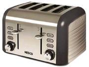 NESCO T1600 13 1600 Watt 4 Slice Gray Stainless Steel Toaster