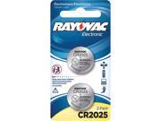RAYOVAC KECR2025 2A 3 Volt Lithium Keyless Entry Batteries 2 pk CR2025 Size