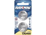 RAYOVAC KECR2450 2A 3 Volt Lithium Keyless Entry Batteries 2 pk CR2450 Size
