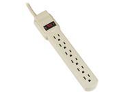 Innovera Six Outlet Power Strip 4 Foot Cord 1 15 16 x 10 3 16 x 1 3 16 Ivory