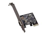SYBA PCI Express 1 Port DB9 RS232 Serial Card with Low Profile Bracket RoHS Model SD PEX15021
