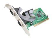 SYBA 2 DB 9 Serial RS 232 COM Ports PCI Controller Card Netmos 9865 Chipset Model SY PCI15004