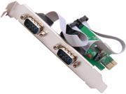 SYBA 2 Serial Ports PCI e Controller Card with Low Profile Bracket Model SI PEX15037