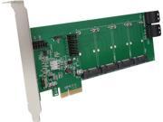 SYBA 4 Port x4 mSATA; x4 SATA III PCI E Controller Card PCI E x4 Slot PCI Express Revision 2.0; MarveModel SD PEX40079