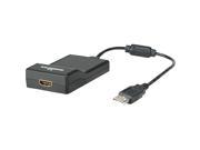 MANHATTAN USB 2.0 to HDMI External Video Card Adapter Easily Converts USB Video 151061