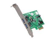 SIIG PCI Express to 2 Port USB 3.0 SuperSpeed Card Model JU P20412 S2