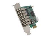 StarTech 7 Port PCI Express Low Profile High Speed USB 2.0 Adapter Card Model PEXUSB7LP