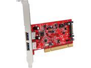 StarTech 2 Port PCI SuperSpeed USB 3.0 Adapter Card with SATA Power Model PCIUSB3S22
