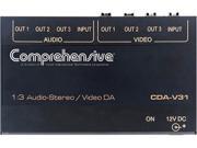 Comprehensive CDA V31 1x3 Composite Video Stereo Audio Distribution Amplifier